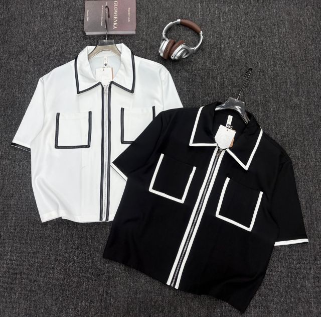 Zip-Up Short Sleeve Shirt