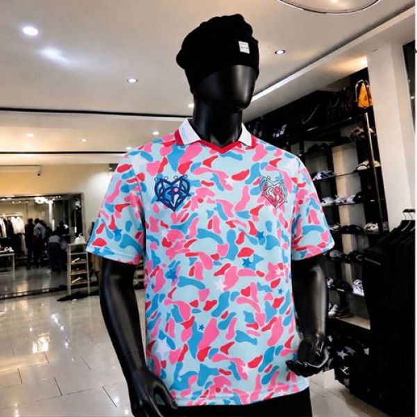 Graphic Print Camouflage Polo Shirt