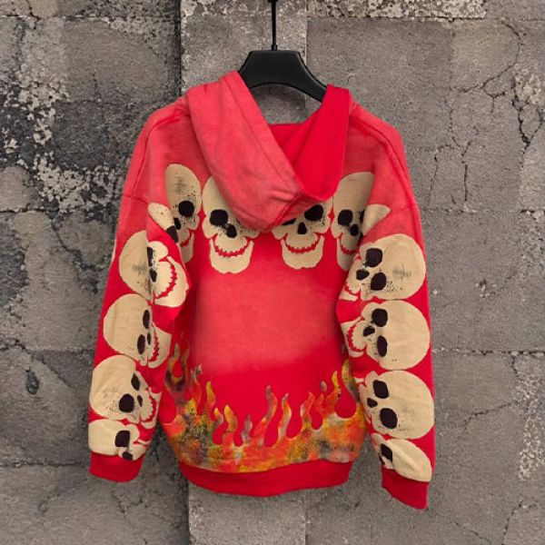 Skull Print Graphic Hoodie